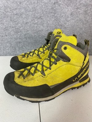 LA SPORTIVA Men 12.5 Boot Boulder Mid GTX Green Suede Leather Trail Mountaineer