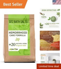Sitz Bath Salts for Hemorrhoids 15.6 Oz- Soothing Relieving Bleeding Shrinkin...