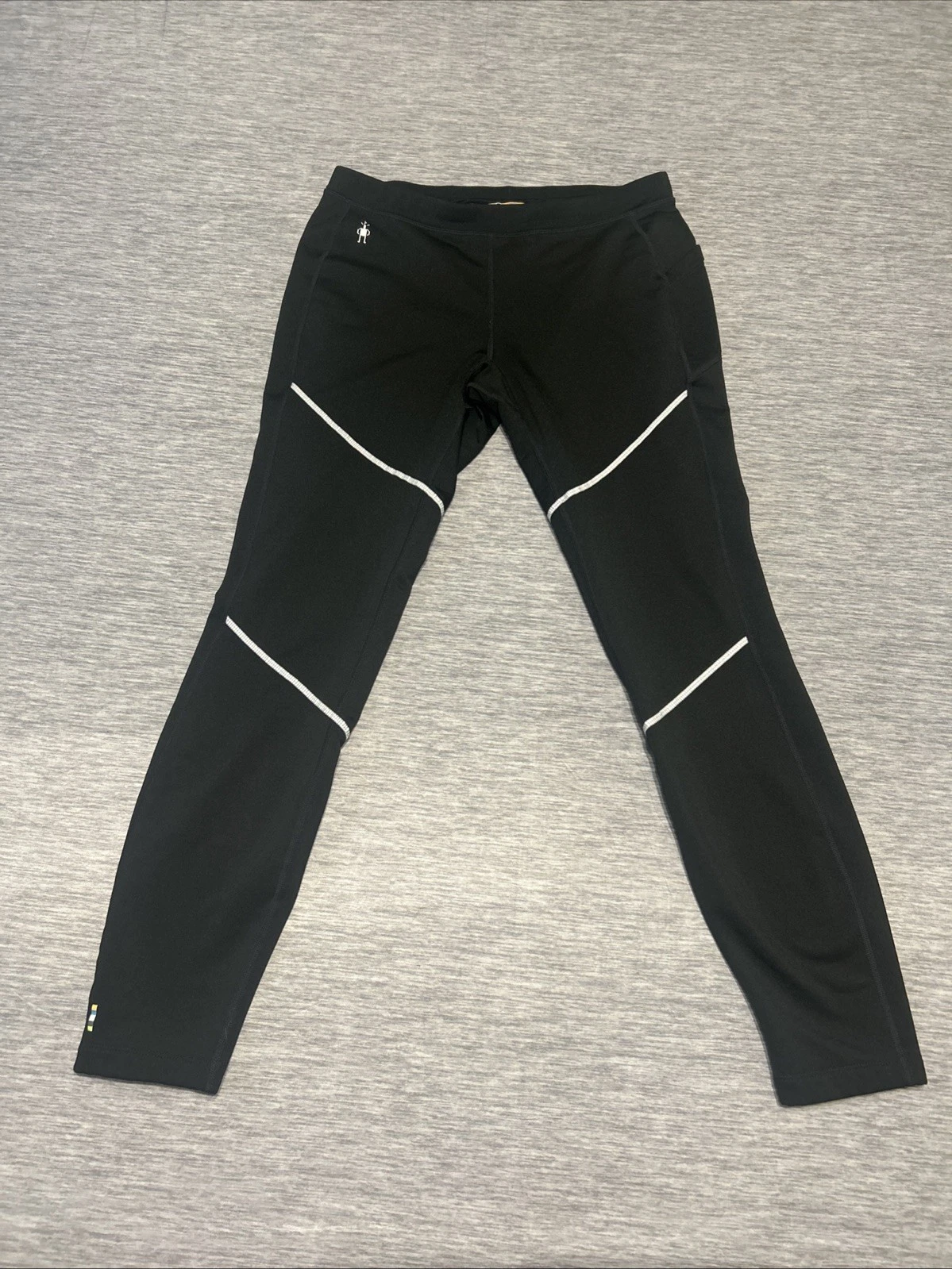 Smartwool Black Merino Wool Men's Active Fleece Tight in Black Size L