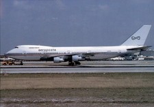 Postcard Boing 747 - Aeroposta