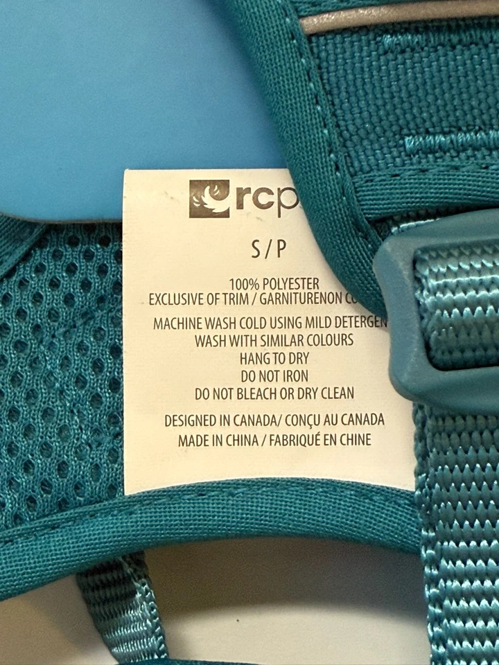 Arnés de control de impulso azul verdoso RC Pets pequeño 15-25 lb 18-22" NUEVO Foto 3 de 4