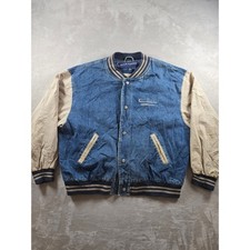 Vintage Swingster Denim Bomber Varsity Jacket...
