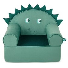 Kids Sofa Foam Filled Armchair Dinosaur Cuddly Toddler Couch w/ Washable Cover