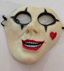 Rubber Mask for Halloween Mardi Gras Style with Red Heart