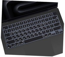 Korean Silicone Keyboard Cover MacBook Pro 14"/Pro 16" 2021-2024 Black-Korean