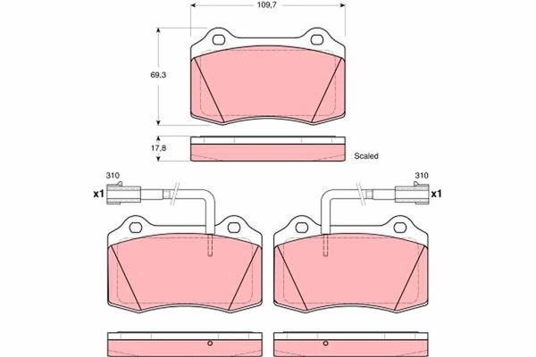 Bremsbelagsatz Scheibenbremse Vorderachse FüR Alfa Romeo 147 156 Sportwagon-image