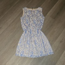 Eliza J Blue Lace Fit & Flare Cocktail Dress Size 10P