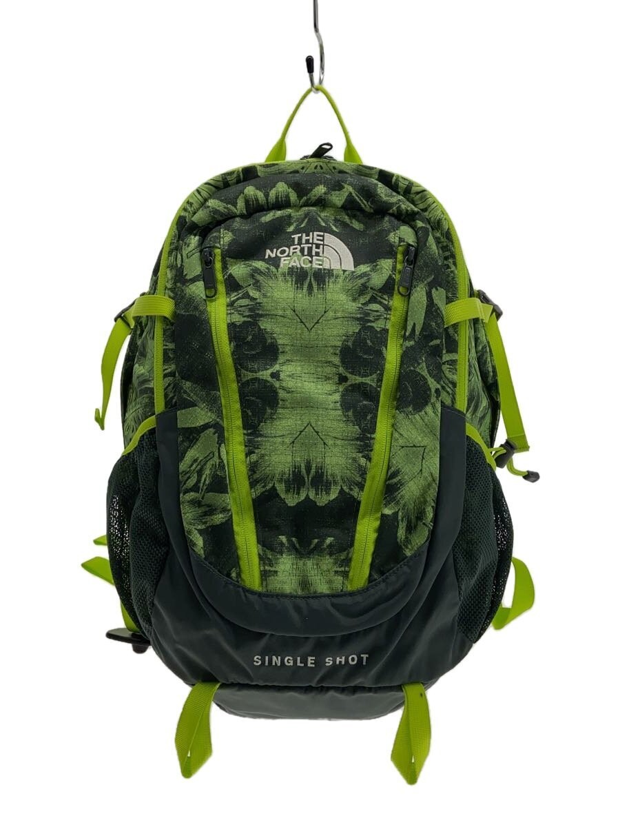 The North Face Green Nylon Backpack with Total Pattern Design  