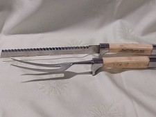 Vorlegebesteck Tranchiermesser + Fleischgabel Solingen Germany D.B. Pat.