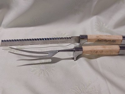 Vorlegebesteck Tranchiermesser + Fleischgabel Solingen Germany D.B. Pat.