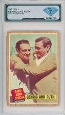 1962 Topps GEHRIG & RUTH #140 Babe Ruth Special Green Tint 💎 DSG 7 NM