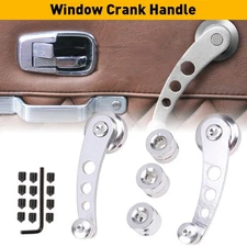2 PCS UNIVERSAL CAR BILLET ALUMINUM WINDOW CRANK HANDLE WINDER TRUCK PICKUP DOOR
