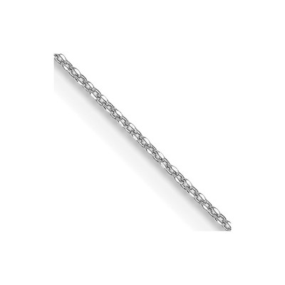 10k Weißgold 0,6mm Diamantschliff Runde Offene Glieder Kabel Kette Halskette 20'' 0,65gm
