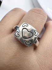 925 Sterling Silver Heart Life Is Sweet Ring Size 8