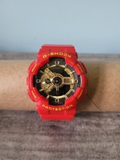 Casio G-Shock GA-110GB Analog Digital Men's Watch Red Golden Dial