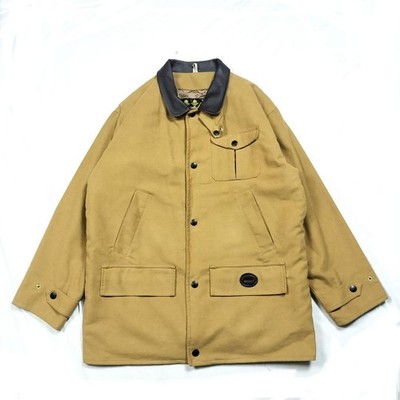 Barbour moleskin Jacket Blouson Coat Men Size L Camel Brown 1999