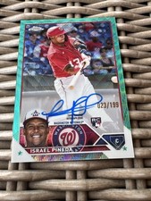 2023 Topps Chrome Update No. Israel Pineda RC On Card Auto Teal Refractor /199