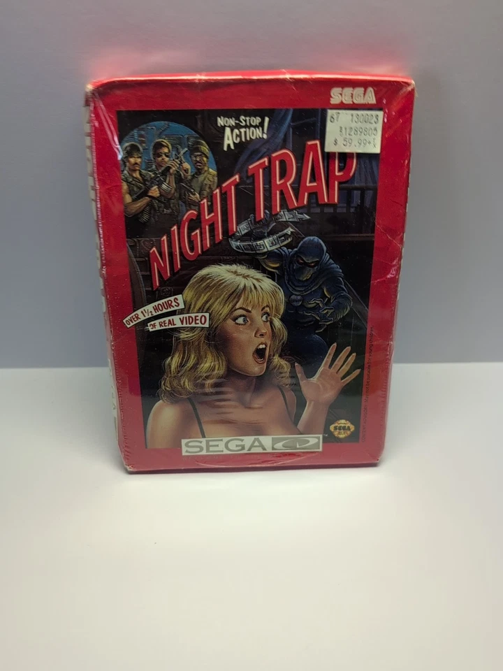 Night Trap Sega CD 1st PRINT RED BOX BRAND NEW AUTHENTIC FACTORY SEALED HTF READ - Image 2 of 4
