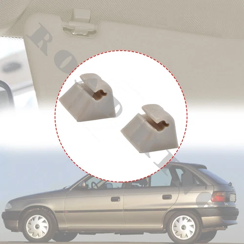 2x sun visor holder clip beige holder cover for Opel Astra F Corsa Tigra