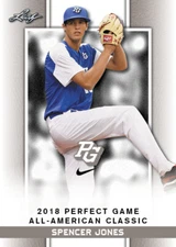 10 ct lot 2018 Spencer Jones Leaf Perfect Game Nike AA Classic Aflac Limited-Ed 