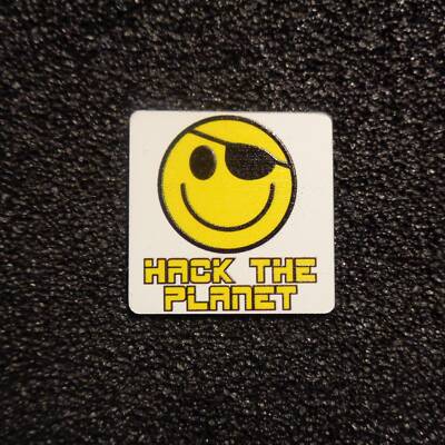 Hackers Hack the planet Logo Label Decal Case Sticker Badge [514]