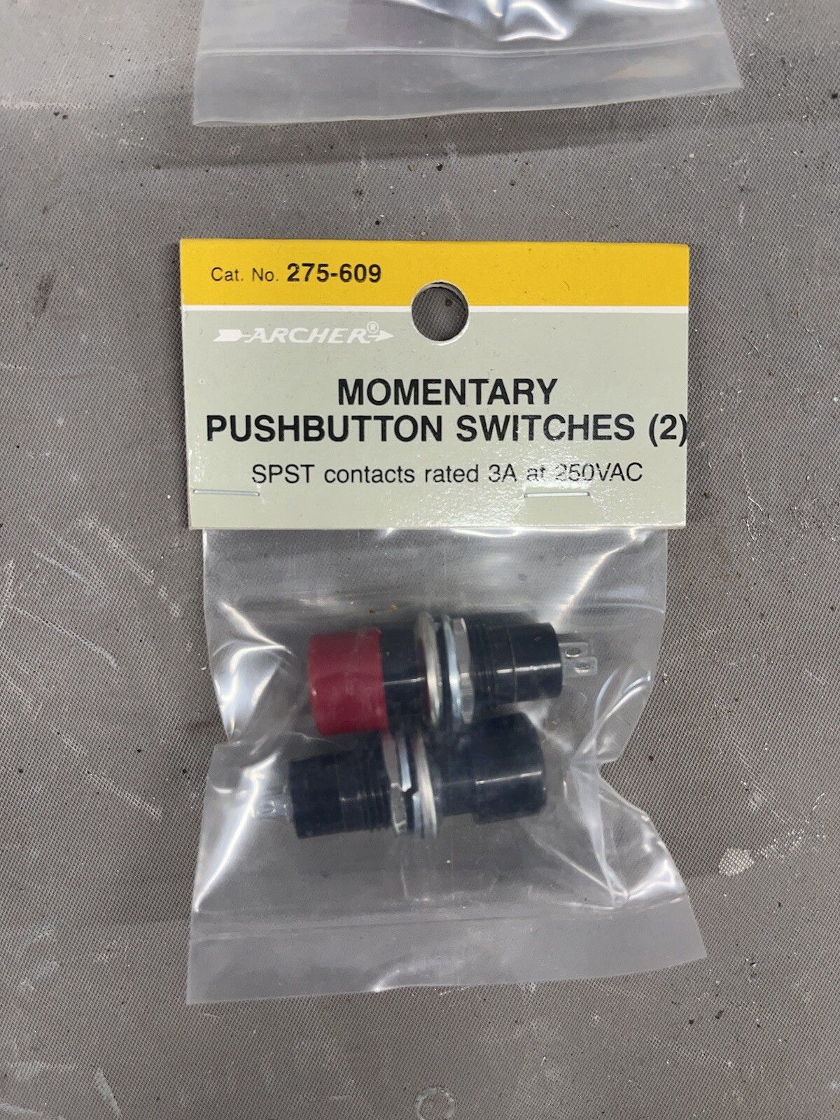 Archer Electronics Momentary Push Button Switch Radio Shack Positive