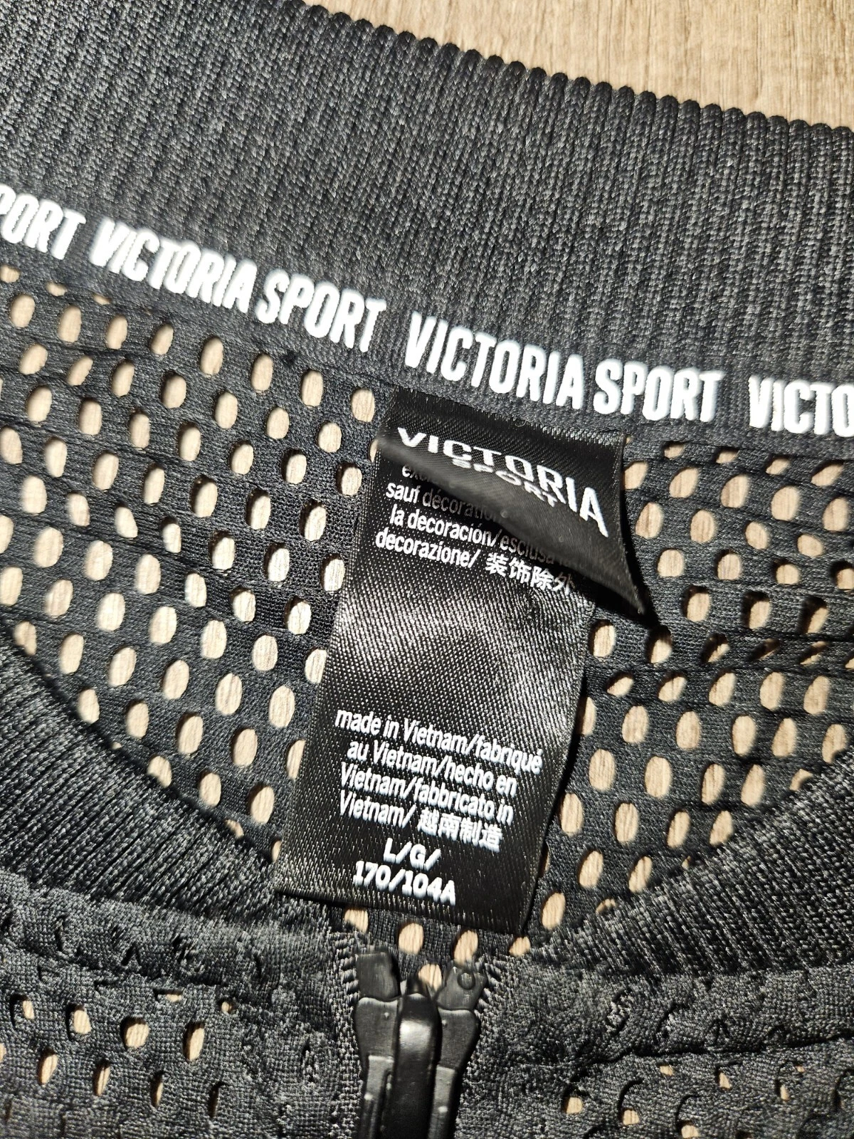 victoria-secret-vs mesh zip up workout gym activewear jacket