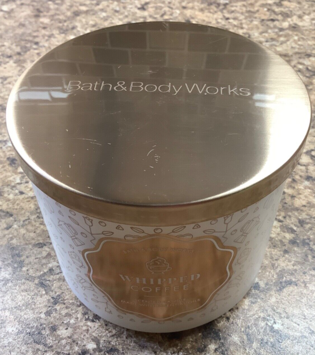 Bath & Body Works Whipped Coffee Espresso 3-wick Scented Candle w