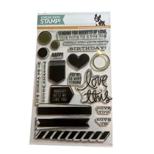 Simon Says Stamp! LOVE THIS retired Stamp Set Hearts Valentine Birthday