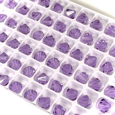 Czech Bicone Crystal Beads Violet light purple MC Rondelle Diamond 3-4-5-8mm