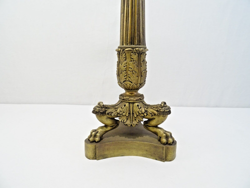 ALTES PAAR KERZENLEUCHTER KERZENSTÄNDER EMPIRE BRONZE CANDLESTICK LEUCHTER CANDELIERE - Bild 5 von 13