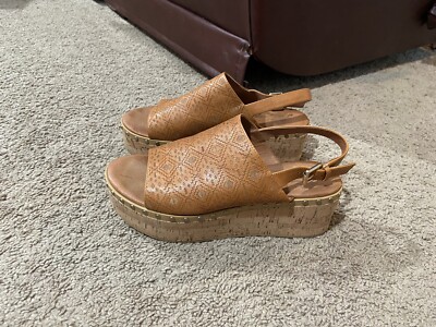 Free People Eden Flatform Leather SLINGBACK Sandal Studded Geometric ...