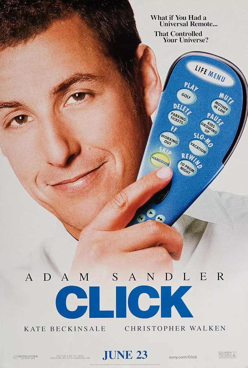 CLICK MOVIE POSTER 1 Sided ORIGINAL Advance 27x40 ADAM SANDLER KATE  BECKINSALE | eBay