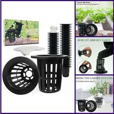100 Pack 2 Inch Net Pots Hydroponics Supplies Cups, round Wide Lip Design Orchid