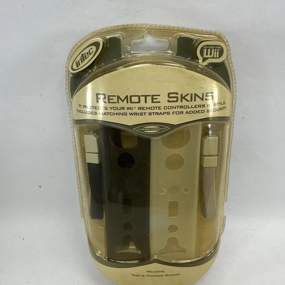 Remote Skin Covers For Nintendo Wii Intec New Factory Sealed Clear And Black - Image 3 of 4