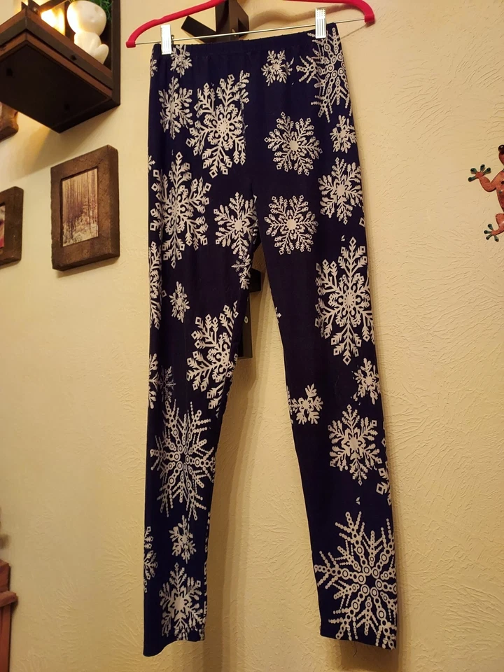 Leggings Agnes & Dora Copo de Nieve - Azul/Blanco, Talla: S/M Foto 2 de 4