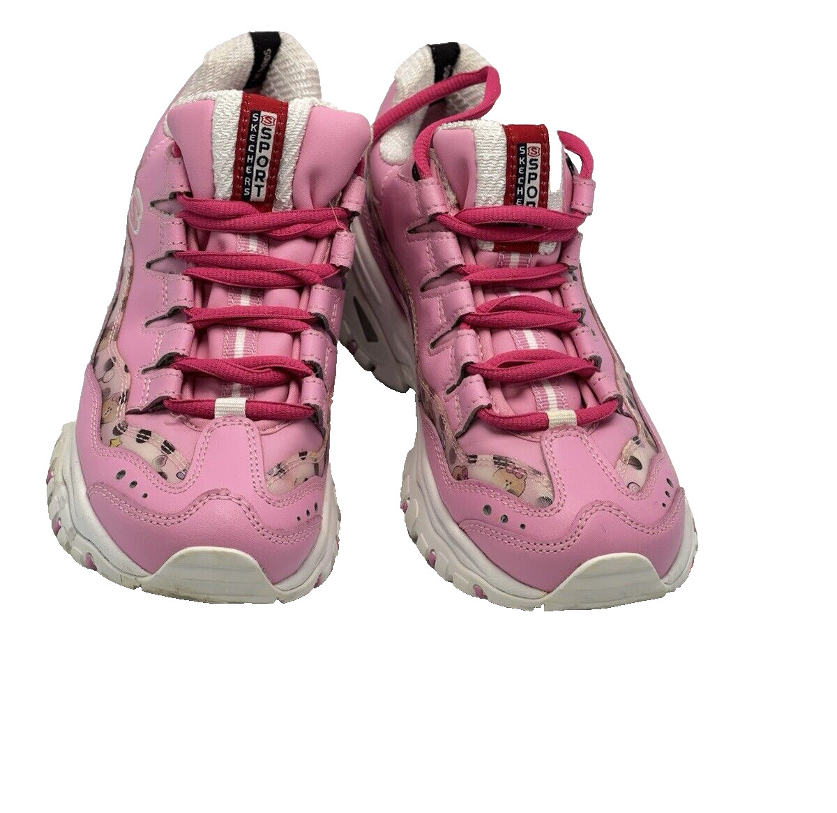 Skechers Womens 6M Pink Choco Energy Line Friends Animated Outlook
