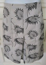 MARNI A LINE KNEE LENGTH GRAY BLACK FLORAL SKIRT SZ IT.40