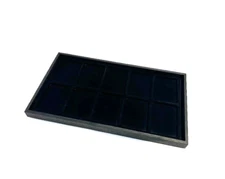 Black Stained Wood Pocket Watch Black 10 Space Liner Display Stackable Tray