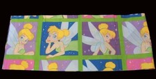 Disney TINKERBELL Colorful Bright Squares 3-1/4" Rod Pkt Valance 84" x 15" NWOT