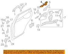HYUNDAI OEM 13-18 Santa Fe Sport Rear Door Lock Hardware-Handle Base 836652W000