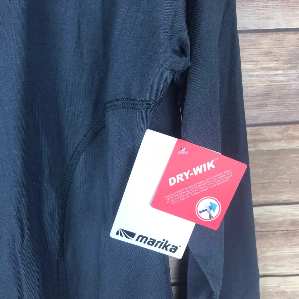 Camiseta Marika Top Mujer Pequeña Gris Seca Wik Malla Espalda Cuello en V Manga Larga Sólida Foto 3 de 4