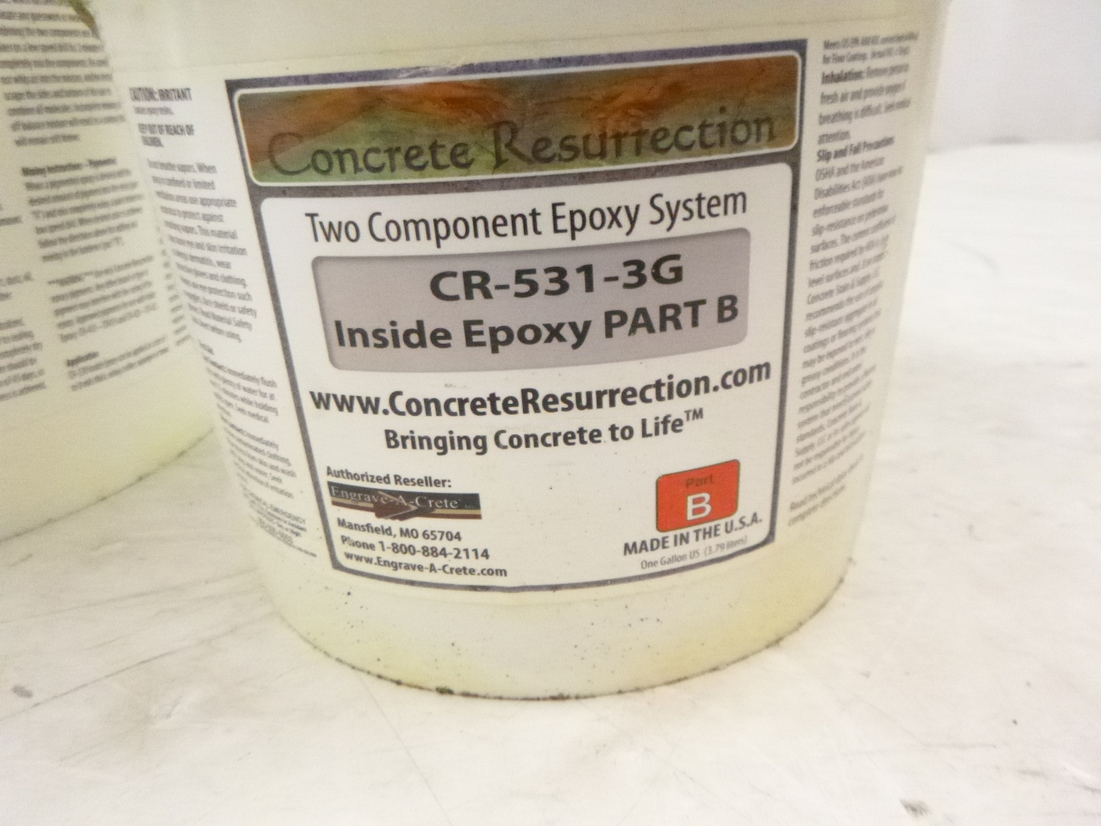 3 Gallon Kit Concrete Resurrection Epoxy Floor Coating High Level Gloss