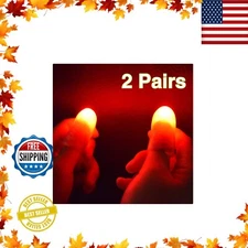 Magic Trick Thumb Tips Light-up Finger Glow Tricks Magicians Illusion Prop T7