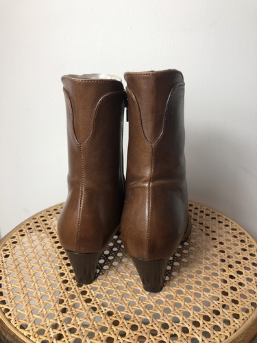 Manas Lea Foscati Brown Soft Leather Ankle Boots/Bootie Size 36 - Picture 3 of 8