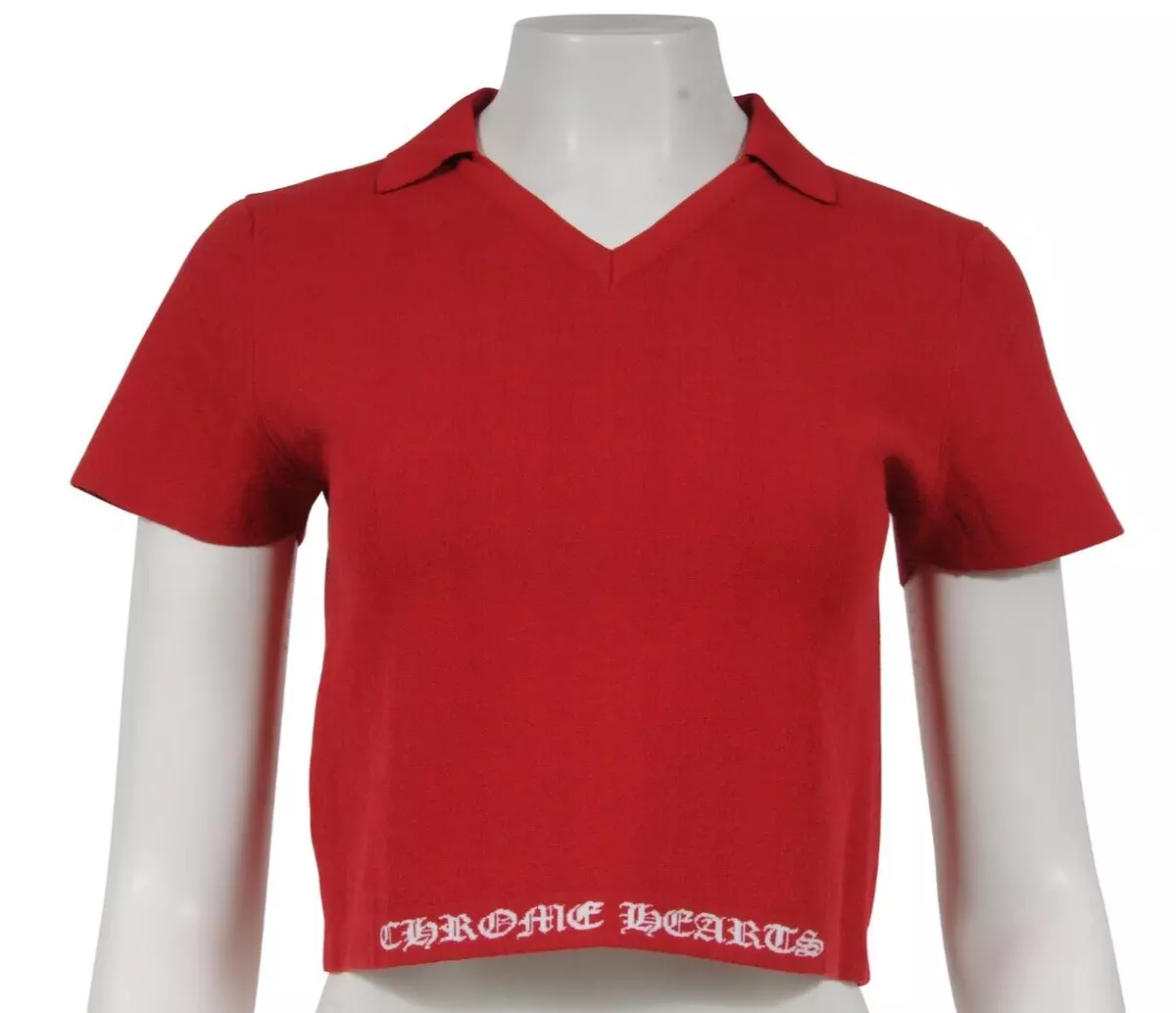 Red polo v neck sales