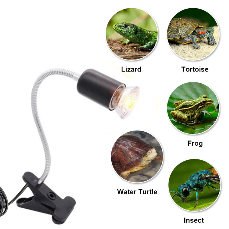 UVA+UVB Reptile Heat Basking Light Bulb Lamp Clip For Tortoise Turtle