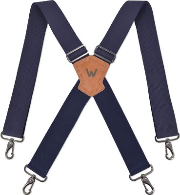 Navy suspenders for men, Work suspenders, 2 inch wide suspenders, Heavy Duty