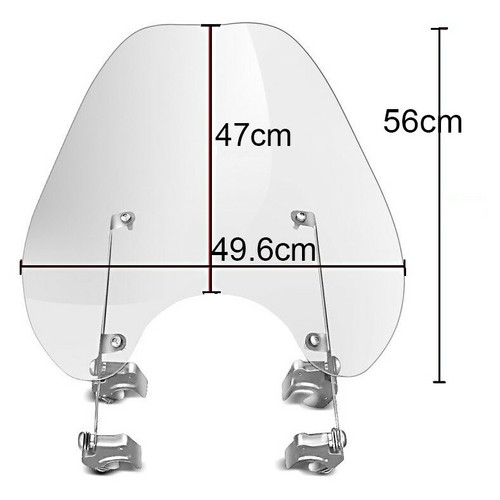 Windschild Abnehmbar für HarleyDavidson Dyna Super Glide 9504