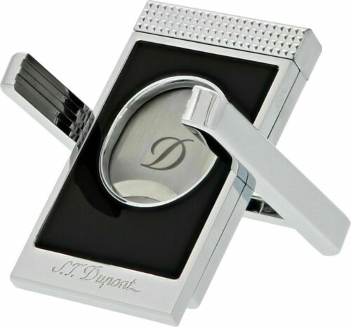 ST DUPONT MAXIJET CIGAR CUTTER AND STAND BLACK & GOLD LACQUER 003393 3393 new in - Picture 3 of 7